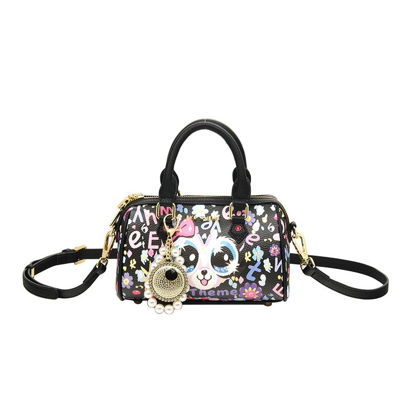 2025 dama impresa nueva linda cremallera pequeña bolsa de almohada moda personalidad de dibujos animados graffiti mochila 2835 #