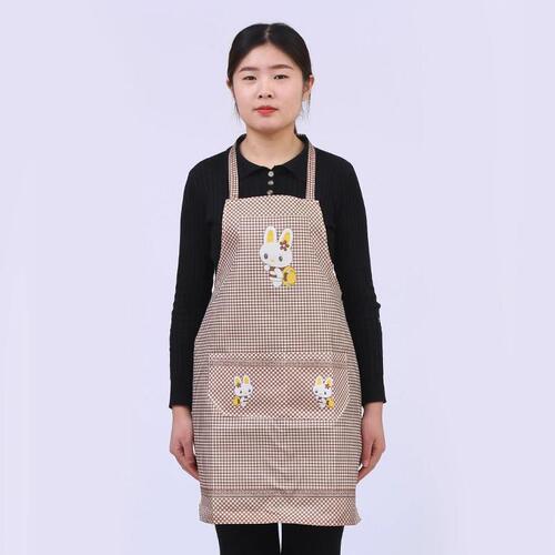 Apron wholesale promotional gift printing logo disposable kitchen work clothes white rabbit cartoon women and ladies apron