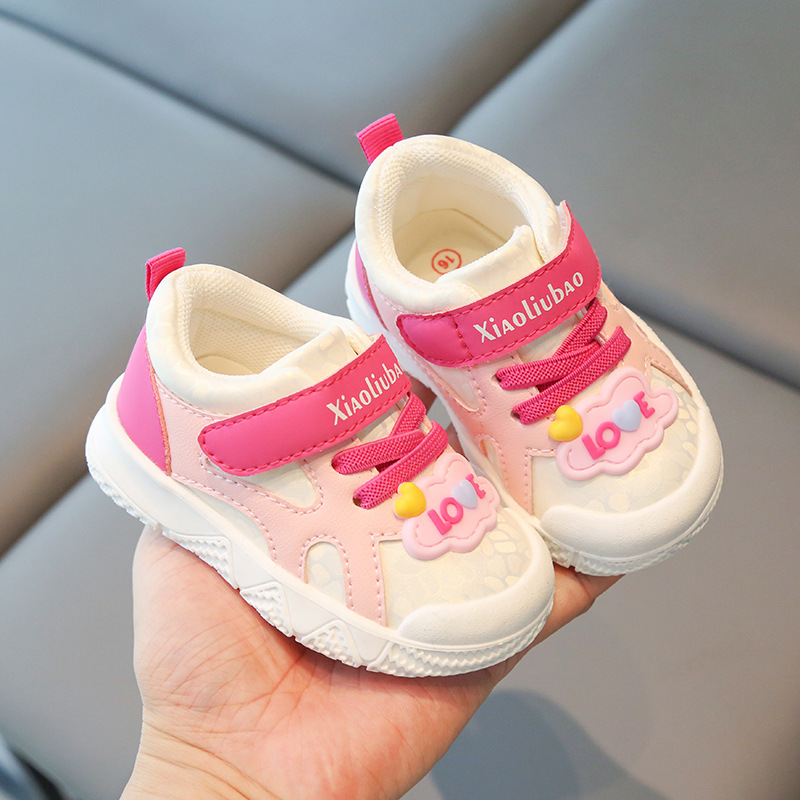 2023 primavera y otoño nuevos niños y niñas zapatillas funcionales zapatos de bebé de cuero zapatos de niño de dibujos animados entrega de una sola pieza