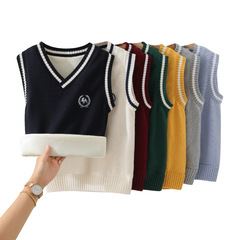 Children's vest performance suit jacket for boys and girls, spring and autumn knit sweater with thermal cotton lining, one-piece drop shipping