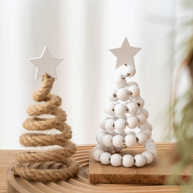 クリスマス装飾装飾品クリスマス装飾品創意北欧ins木製クリスマスツリーデスクトップ装飾品|undefined