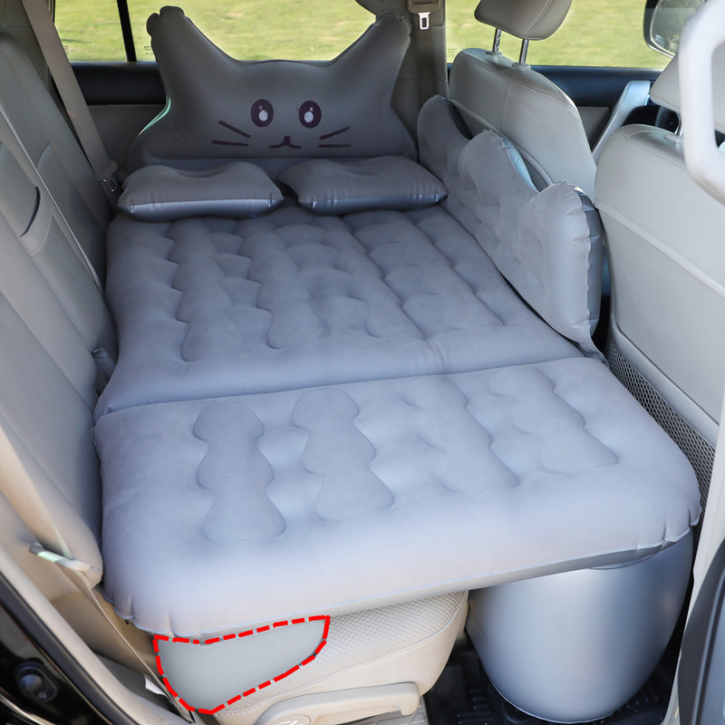 Vehicle-mounted inflatable bed – Qìchē Pad - v-gray-with-leveling-pad-with-18m-pump