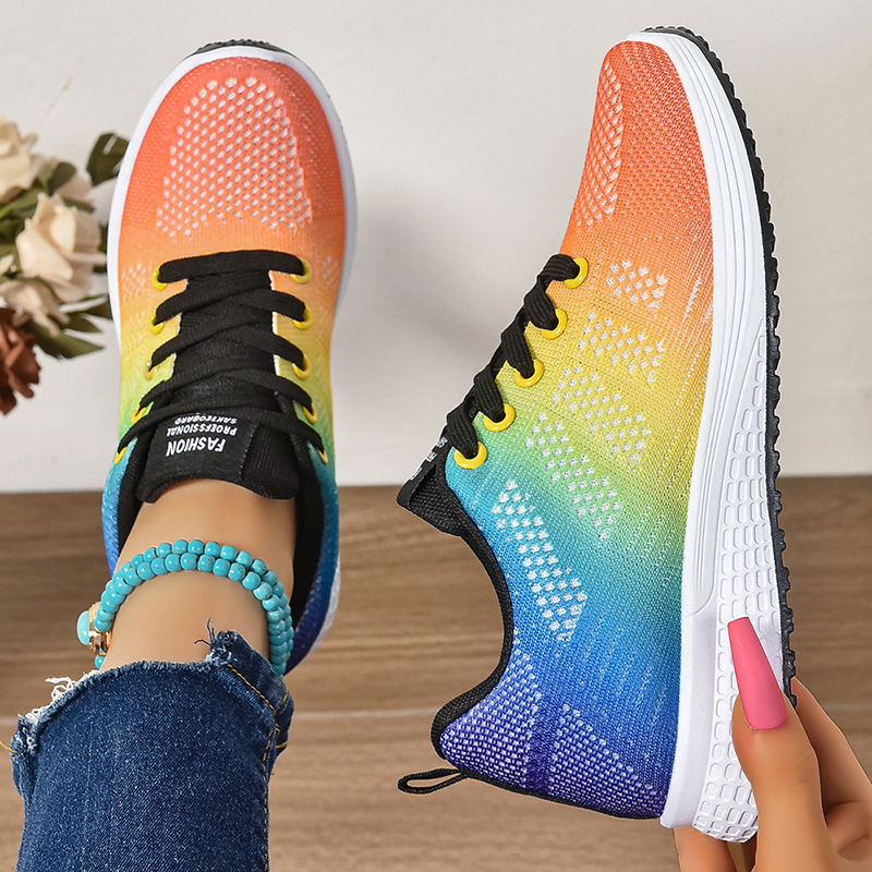 Zapatos zapatos casuales transpirables de verano para mujer zapatos para correr de suela blanda al por mayor zapatos de mujer deportivos de moda transfronteriza de todo fósforo coreano