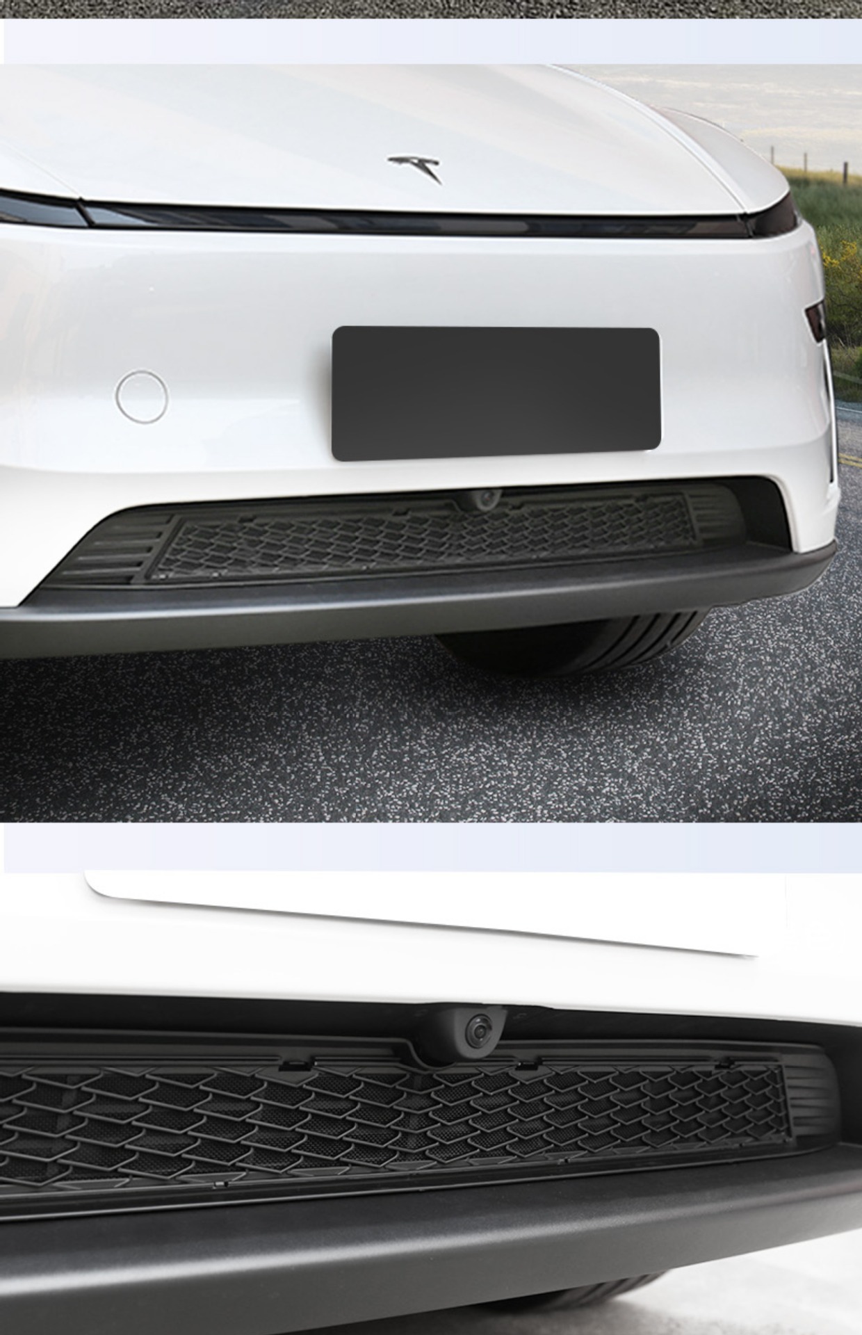 Suitable for 6-Seater Tesla Updated Version Model Y/3/Yl, Detachable Insect-Proof Net, Water Tank Grille, Air Intake Protection Cover
