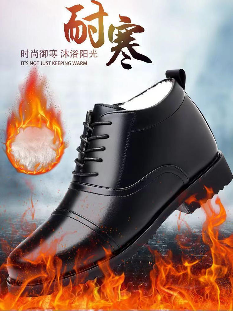 真皮牛皮棉皮鞋冬季新款保暖加绒男士高帮皮鞋商务休闲棉鞋男
