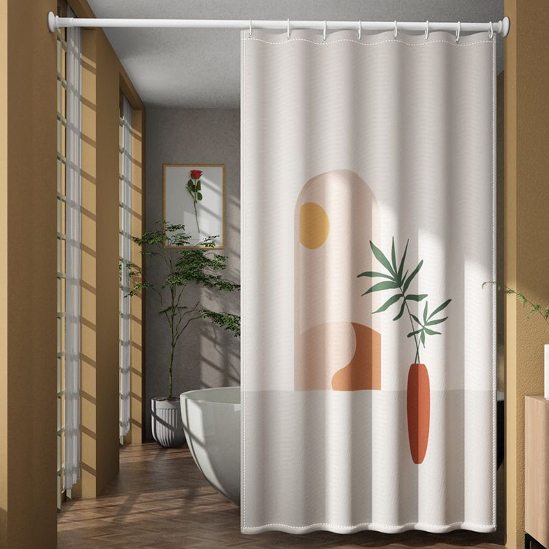 Cortina de ducha poliéster Amazon popular Impresión digital baño húmedo y seco partición impermeable