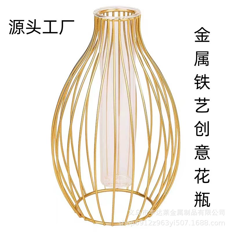 Трансграничные металлические ремесленные вазы для дома украшения кованые вазы