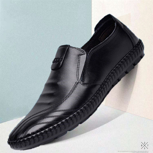 Men's Business Casual Leather Shoes Four-Season Soft Sole Fashion Bead Shoes Driving Driver Shoes One-Piece Slip-on Men's Shoes