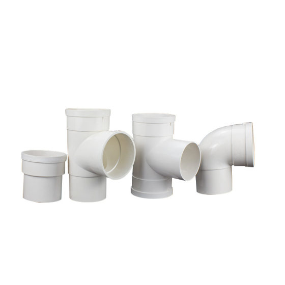 PVC drainage pipe fittings 110 insert tee 75 straight joint 160 elbow 50 lower necking diameter emergency repair