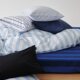 Simple Style Striped Cotton Bed Three Four-Piece Set Blue Student Dormitory Pure Cotton Bed Sheet Quilt Cover Bed Cover