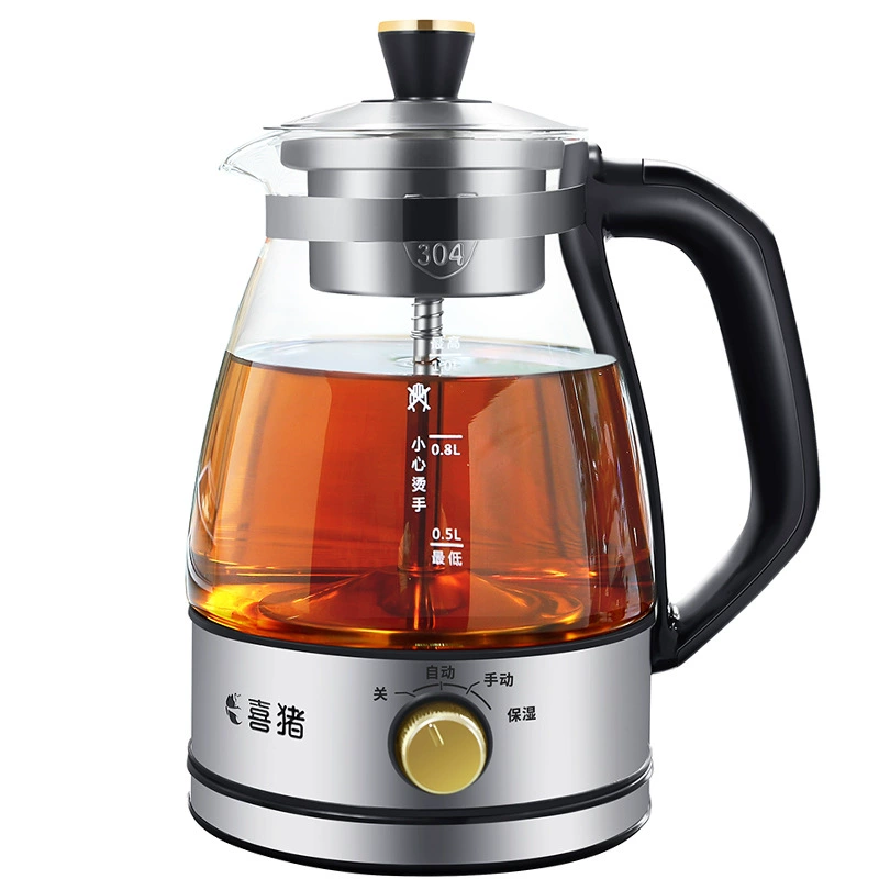 Automatic red (black) tea, glass thermos for home use, tea set, fully automatic, increased thickness