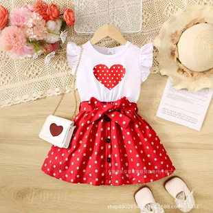 Sleeveless casual dress for girls' vacation party dressͯ�b