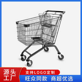 永辉同款超市购物车大型商场理货车电梯轮镀锌防锈可印LOGO手推车