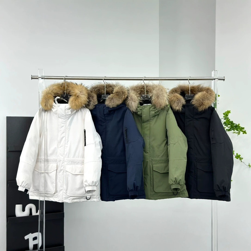 Putian High Version Ml13 First Generation Large Standard Workwear Second Generation Mid-Length down Jacket Fur Collar Third Generation Short Parka Jacket