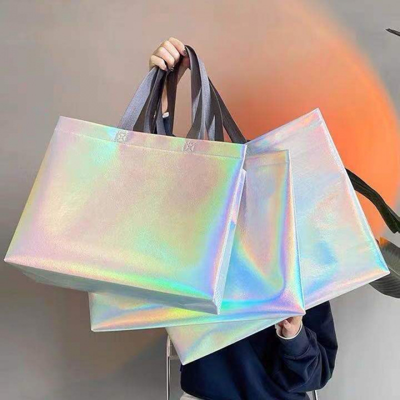 无纺布手提袋加长覆膜购物大容量礼品女装批发现货logo代发热市