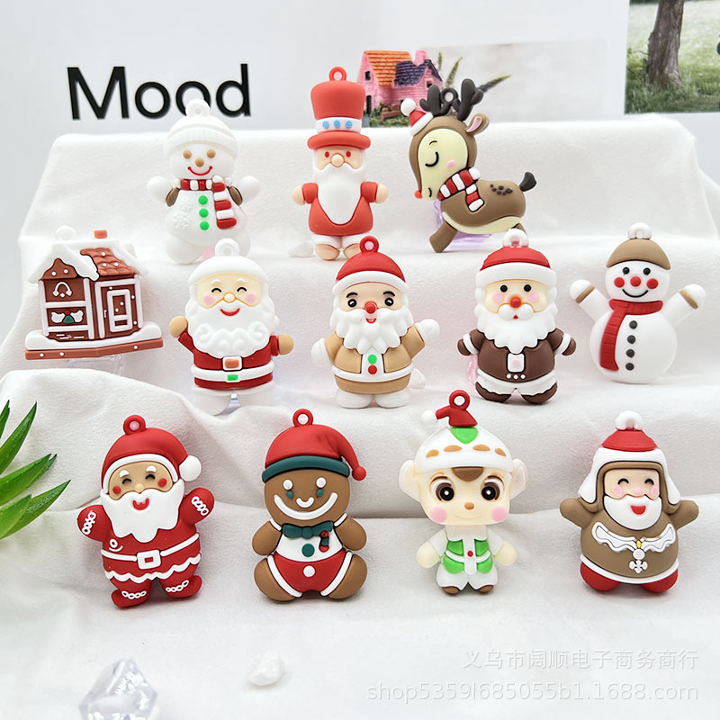 新しいクリスマスのペンダントのキーホルダーのペンダントクリスマスツリーのサンタクロースの部品のクリスマスの贈り物のアクセサリーのペンダント|undefined