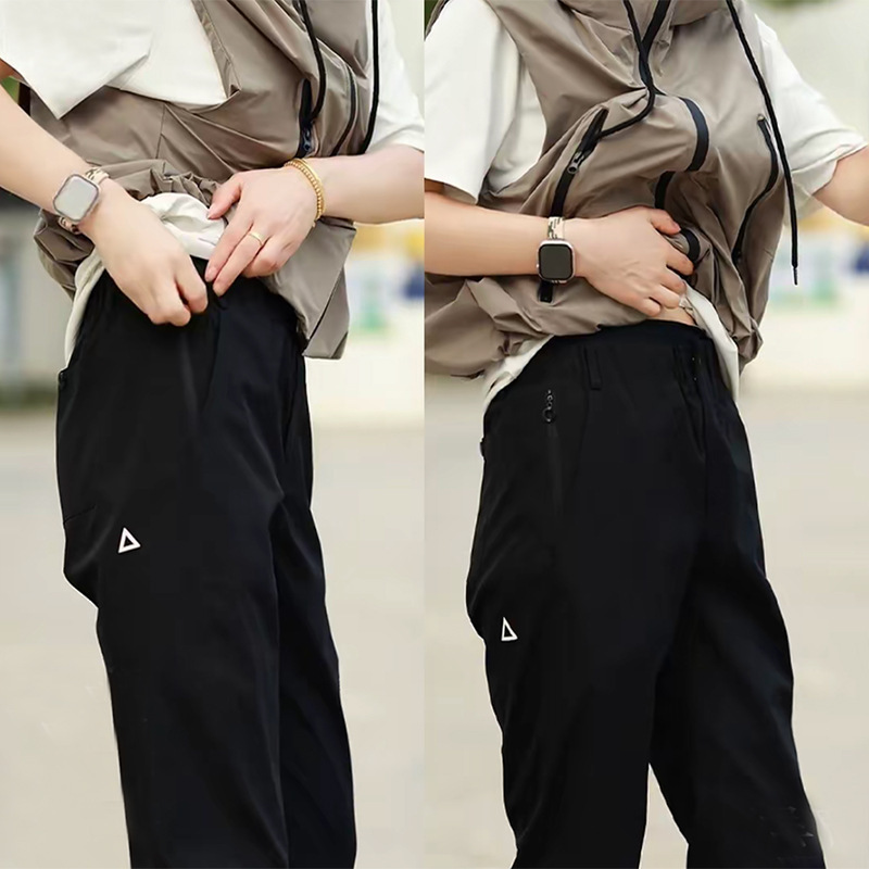 2025 Winter Softshell Pants for Men and Women, Fleece-Lined, Triangle Logo, Casual Slimming Straight-Leg Long Pants, Workwear