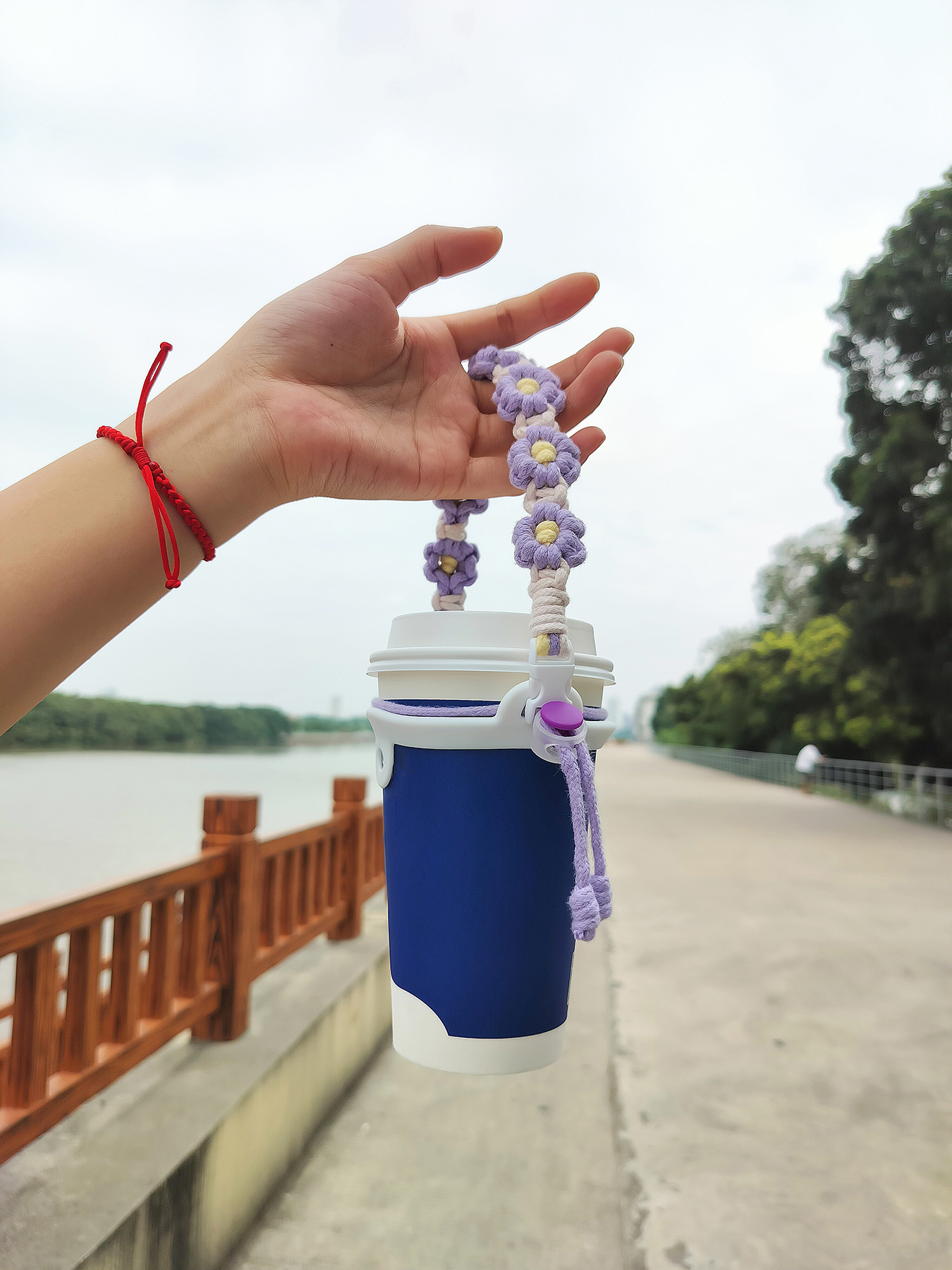 43g Weight Water Cup Belt Kitchen and drinking utensils 1 Piece Quantity Daily Occasion String Material Flower Pattern Casual Style Casual Flower String Water Cup Belt 1 Piece 10