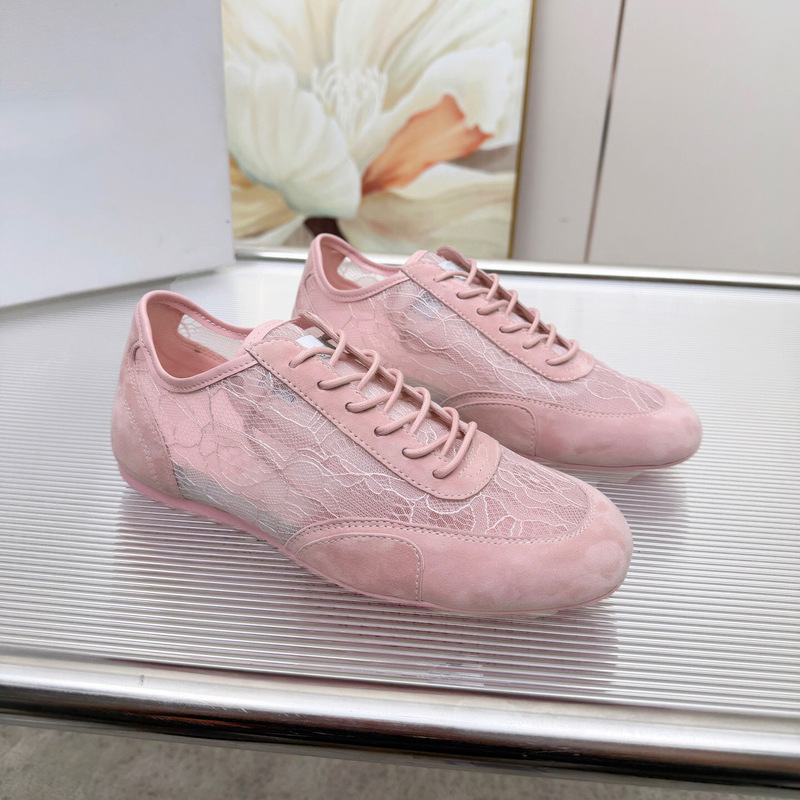 Lace Patchwork Ballet-Style Trainers for Women 2026 New Versatile Breathable Casual Sports White Shoes for Women Lace Patchwork Ballet-Style Trainers for Women 2026 New Versatile Breathable Casual Sports White Shoes for Women
