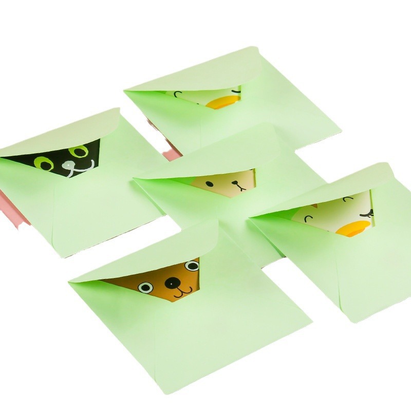 Caricatura creativa adorable forma de animal deseos tarjeta en blanco regalo de cumpleaños regalo de agradecimiento tarjeta de regalo