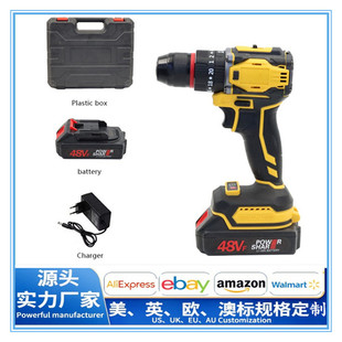 48VF lithium battery hand electric drill charging screwdriver multifunctional wireless impact decoration furniture speed wholesale