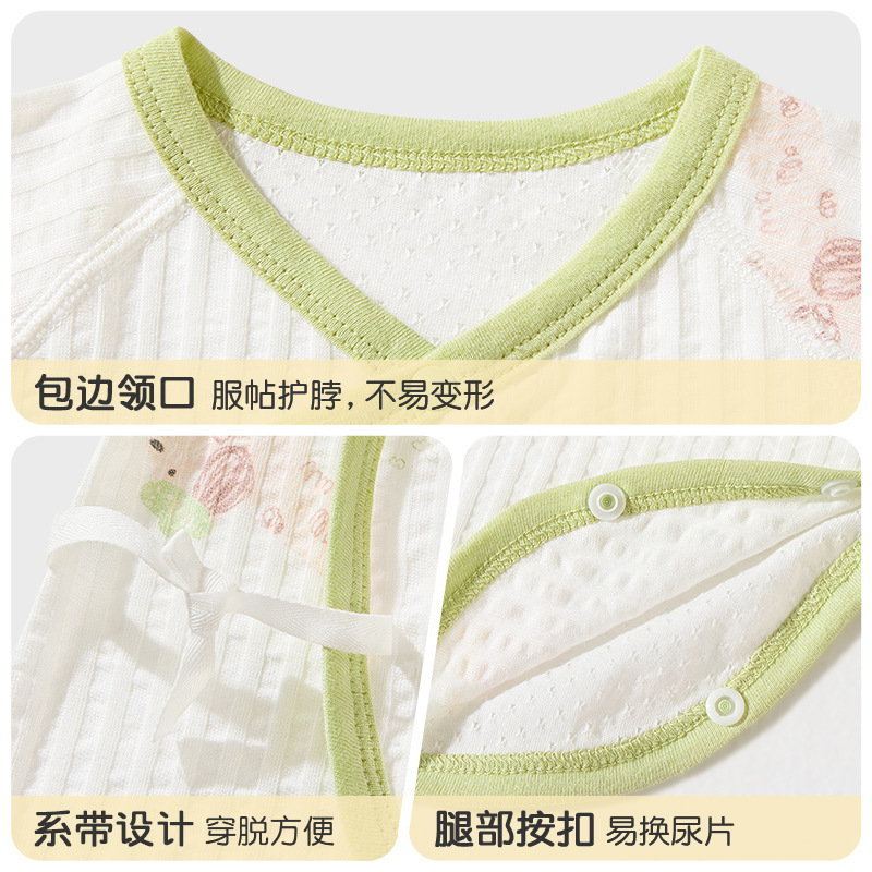 Ropa de bebé de verano pijama 0 delgado de marzo monje de manga larga ropa de mariposa nacida baby overcoat image 4