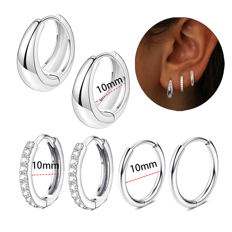 Silver pointed spike labret stud material detail