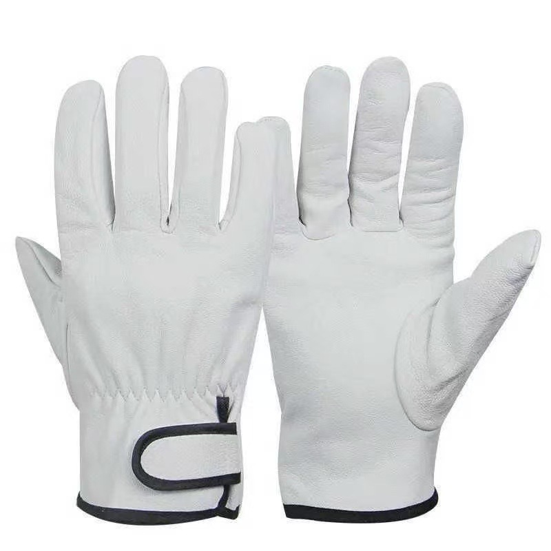 Soldadura de piel de oveja pura soldadura por arco de argón guantes de cuero suave resistente al desgaste transpirable anti-escaldado aislamiento térmico soldador reparación mecánica conductor