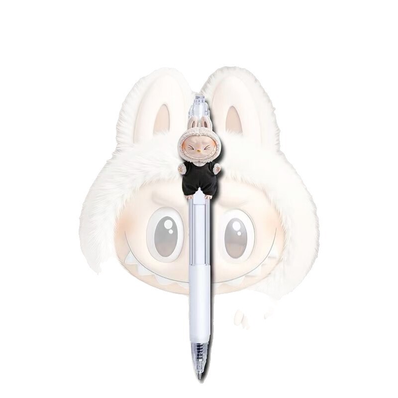 Labubu ラブブ プレスペン 速乾性 0.5mm ゲルペン 学生試験問題に必要な署名黒ペン|undefined