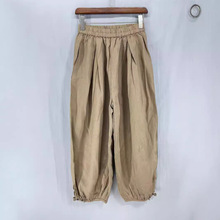 2025春季新女式棉麻宽松日系阔腿裤九分裤小清新休闲款百搭文艺风