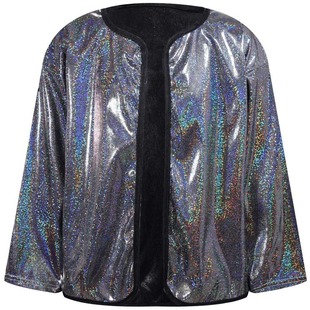 Medieval Unisex Loose Shiny Stage Performance Costume Halloween Cloak Cosplay Anime Stage