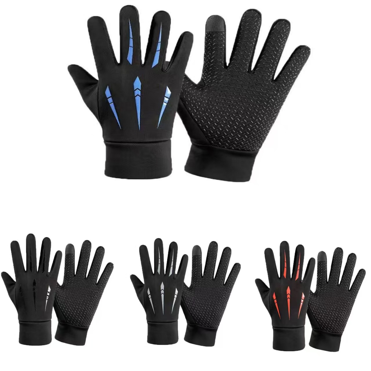 5 개의 발톱 승마 장갑 남자의 야외 스포츠 감기 방지 방수 따뜻한 전체 손가락 운전 오토바이 터치 스크린 운전