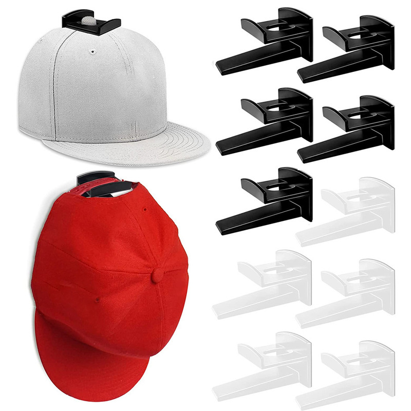 Cross-Border Amazon - Baseball Cap Hook Wall-Mounted Hat Hook with Bracket, No Drilling Required, Adhesive Hat Rack Storage Rack