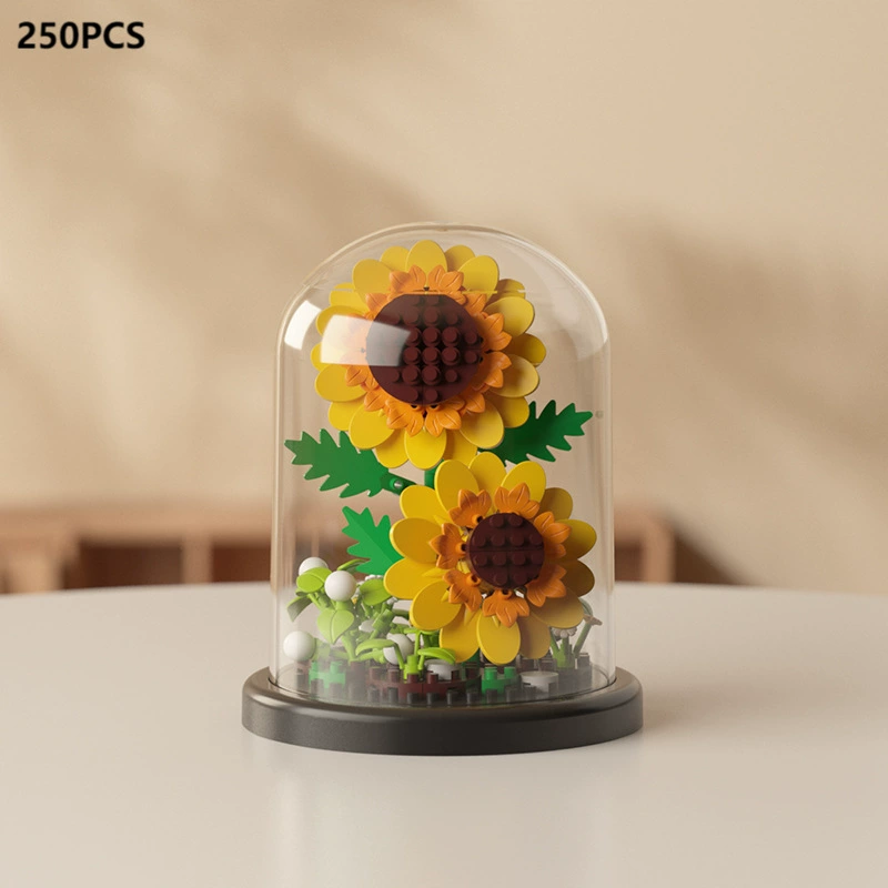 Набор для квітковые корзины из блоков (совместим с Lego), мини-цветочные модели, наборы цветов