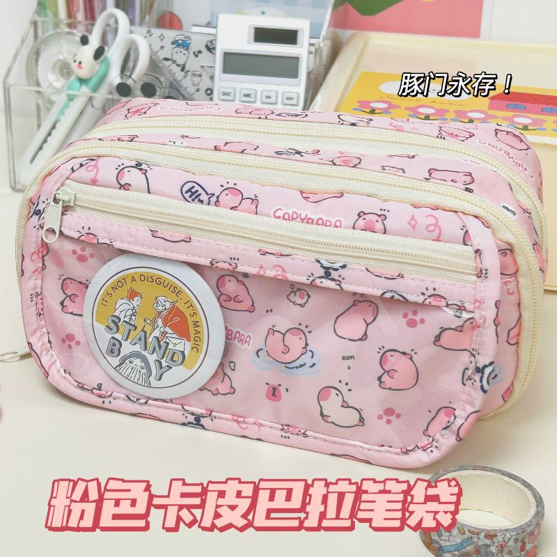 Xiaohongshuと同じスタイルの痛バッグ鉛筆バッグ多層大容量文具箱かわいい学生高価値鉛筆収納袋|undefined