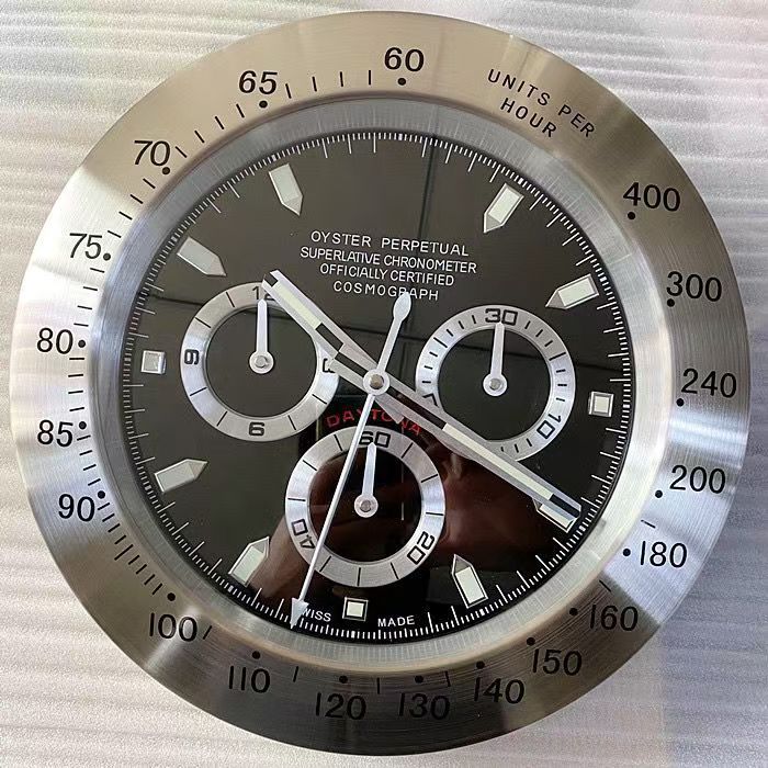 厂家直发Wall clock 14寸金属夜光挂钟客厅房间时钟 专供外贸跨境