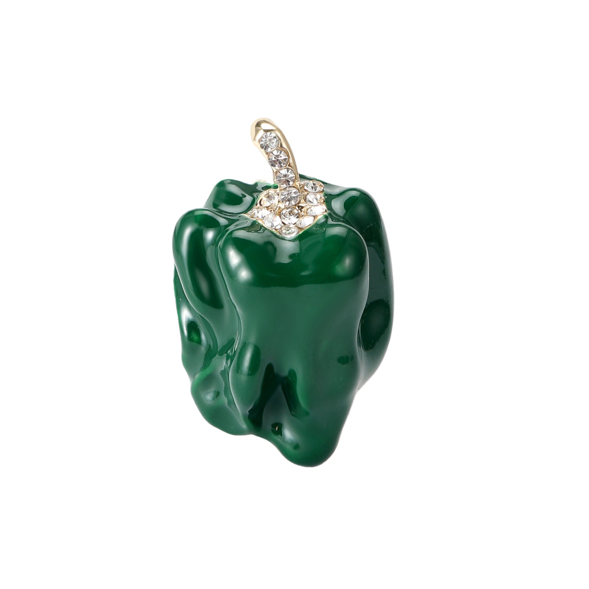 Spilla grande a forma di peperoncino smaltata accessorio donna_voghion.com