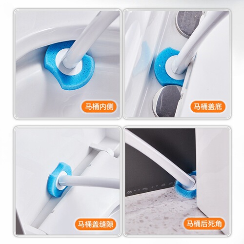 Disposable toilet brush without blind spots household toilet cleaning brush replacement head wall-mounted toilet set artifact