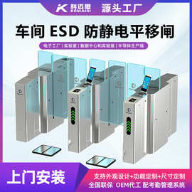 ESD防静电人脸平移闸机人员门禁系统闸机智慧园区工厂人行通道闸