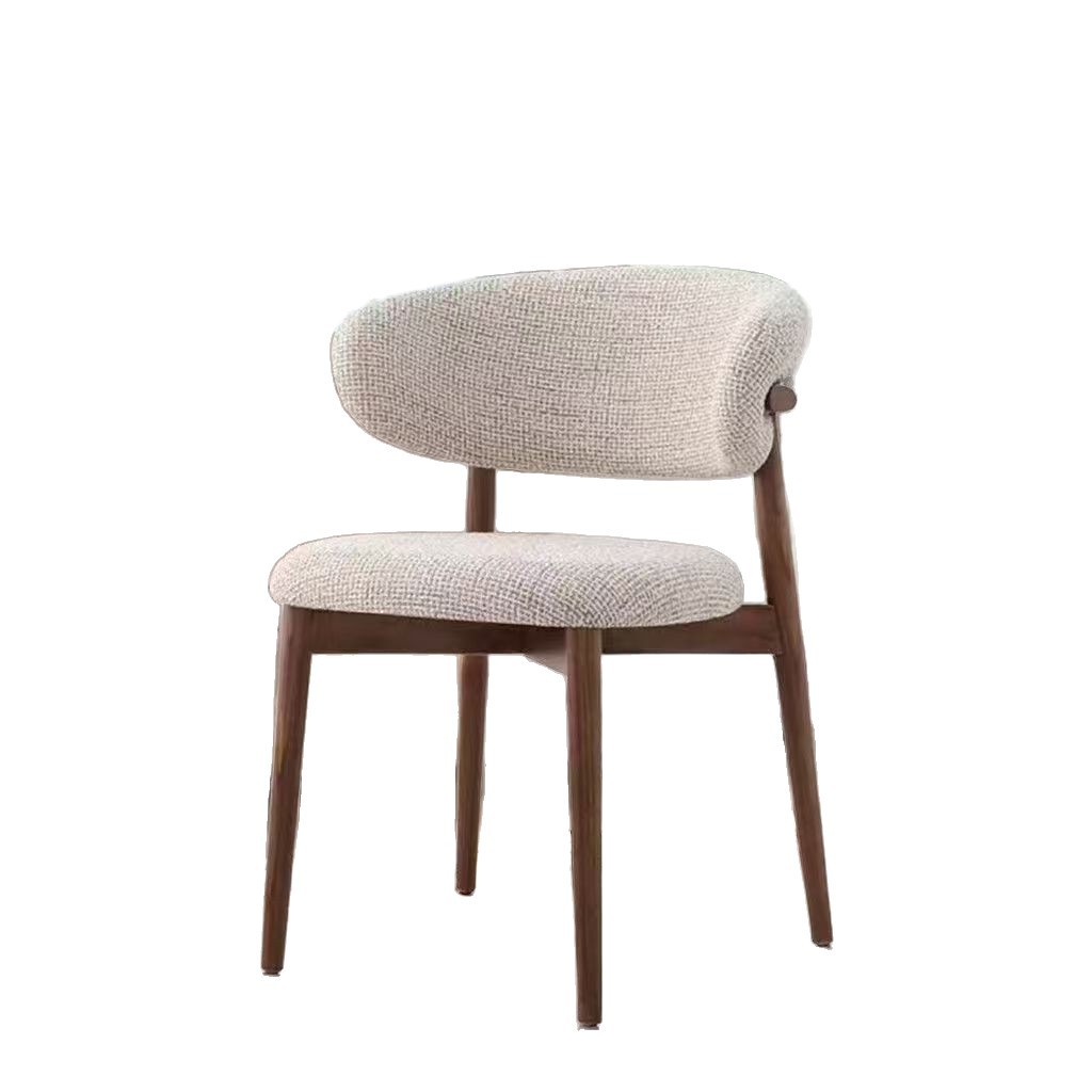 Diseñador nórdico silla de comedor italiana silla de cafeteria casera silla de tela casera casual
