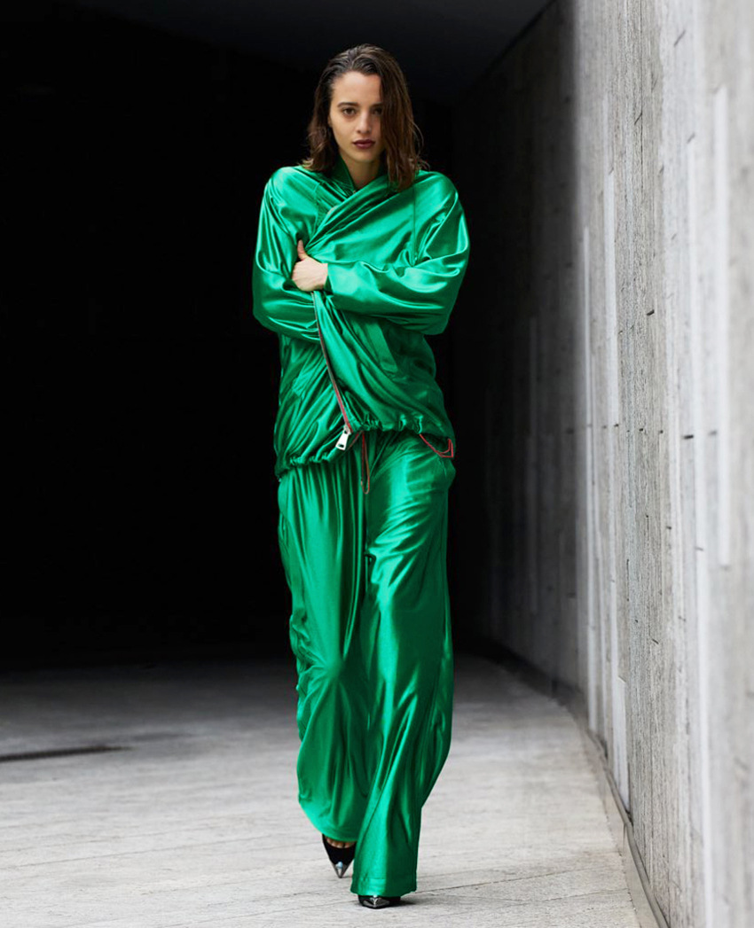 Fashion Punk Streetwear Solid Color Spandex Polyester Pants Sets 2 Piece Set