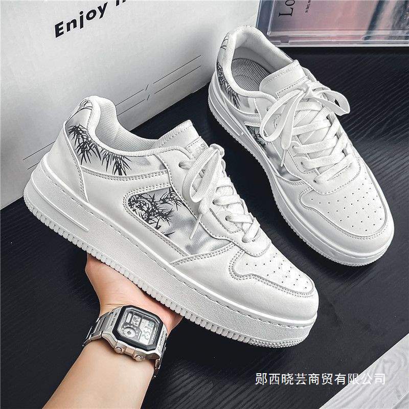 Chinese Style Ink Painting Sneakers 2025 New Men's Shoes High-Value Trendy Versatile Casual Shoes Student Sports Trendy Shoes Chinese Style Ink Painting Sneakers 2025 New Men's Shoes High-Value Trendy Versatile Casual Shoes Student Sports Trendy Shoes