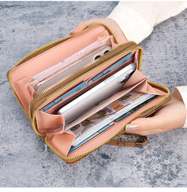 Frau Herzform Einfarbig Pu-Leder Reißverschluss Brieftaschen display picture 1