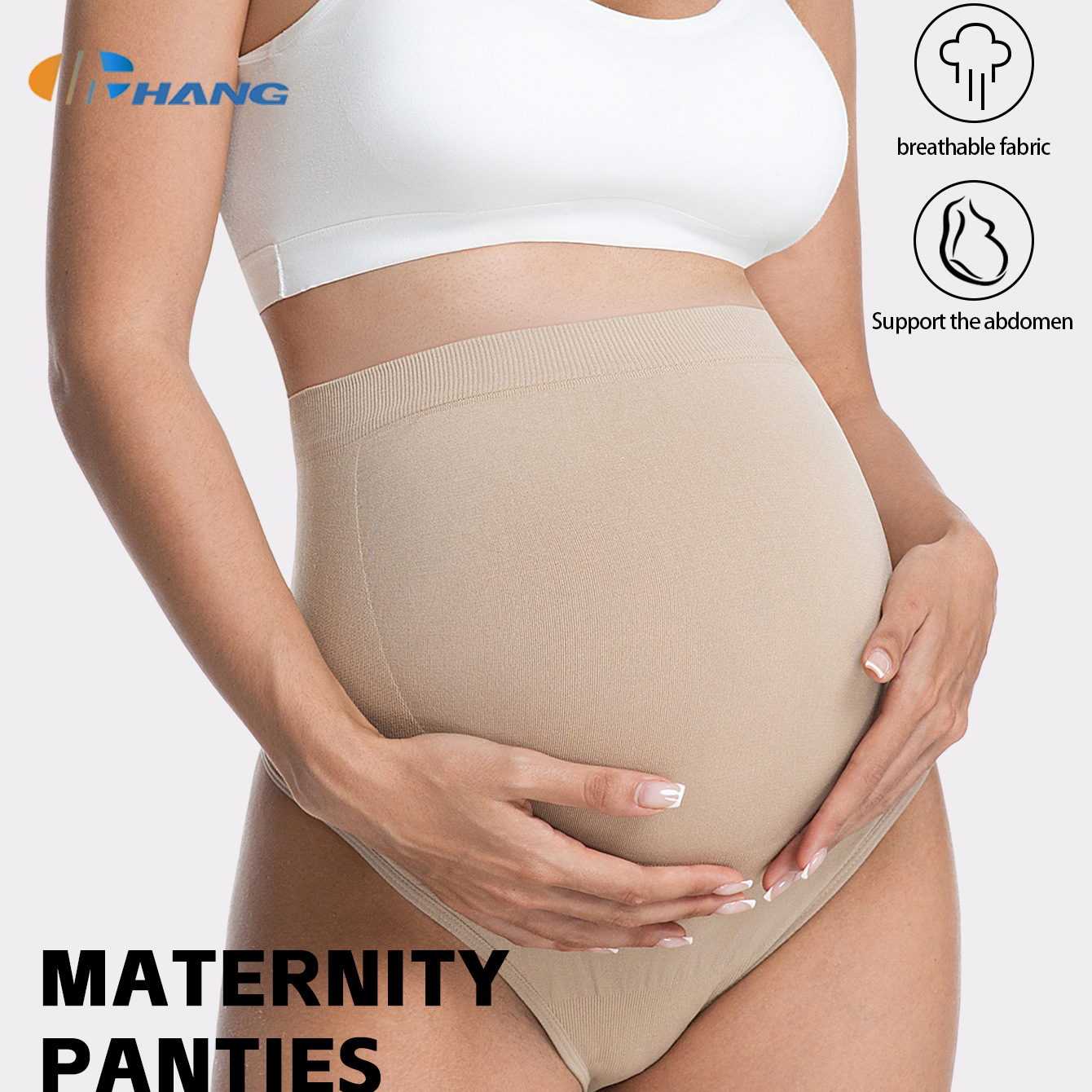 Amazon European and American Large Size Maternity Underwear High Waist Seamless Belly Support during Pregnancy Comfortable and Unrestrained Mid-Late Maternity