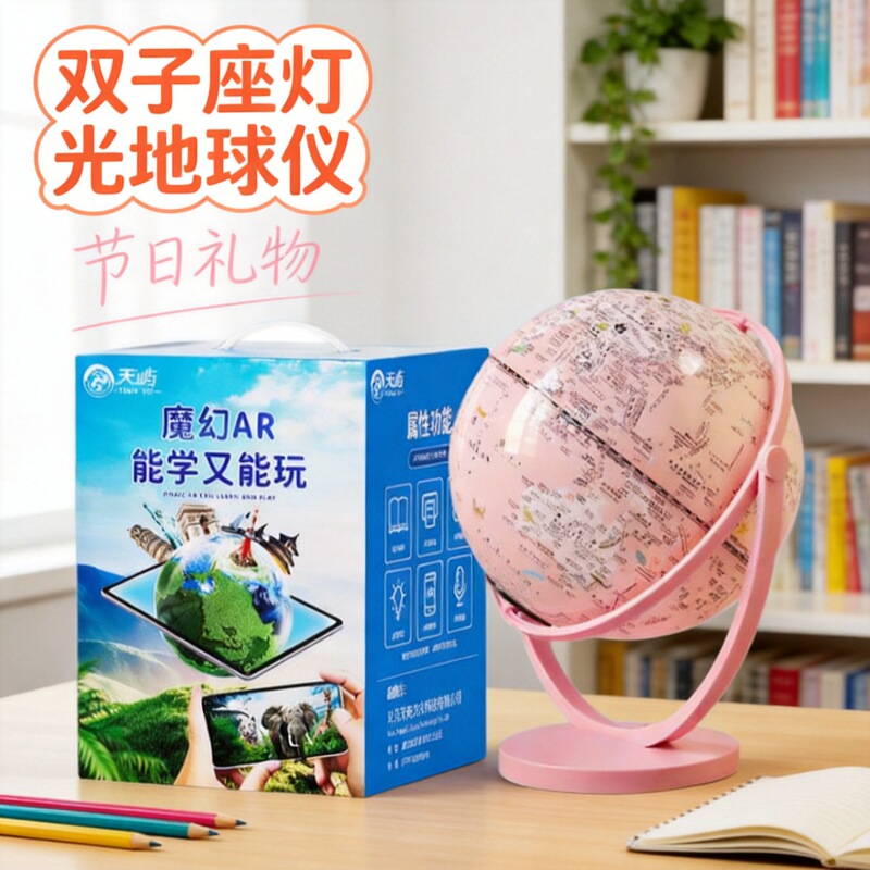 Tianyu 20cm Twin Universal Smart Ar Globe Teaching Supplies Gift Decoration Ornament Wholesale Voice-Controlled Light
