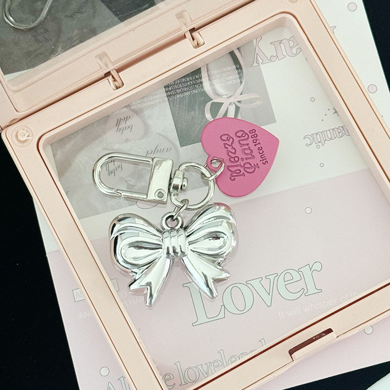 Llavero con lazo "love" estilo coreano, diseño de nicho, ideal para coche, auriculares o bolso, venta al por mayor