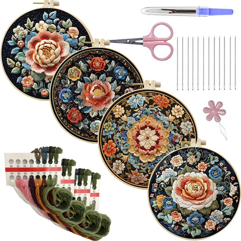 Genuine cloth, creative materials set, handmade, for import, with embroidery, English