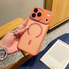 iPhone17用肌触りマット磁気吸着スマホケース、Apple 16PROMAX対応、レンズフィルム付き、15保護ケース、14対応
