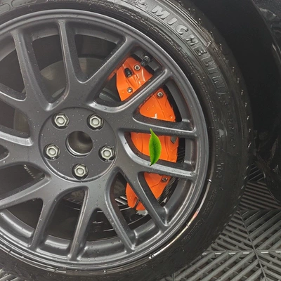 Covers, Special Wheel Brake — Brake caliper cover - tesla-model-319-23-orange-aluminum-alloy-brake-caliper-covers-four-sets-tesla-logo-two-pairs-of-brake-caliper-covers