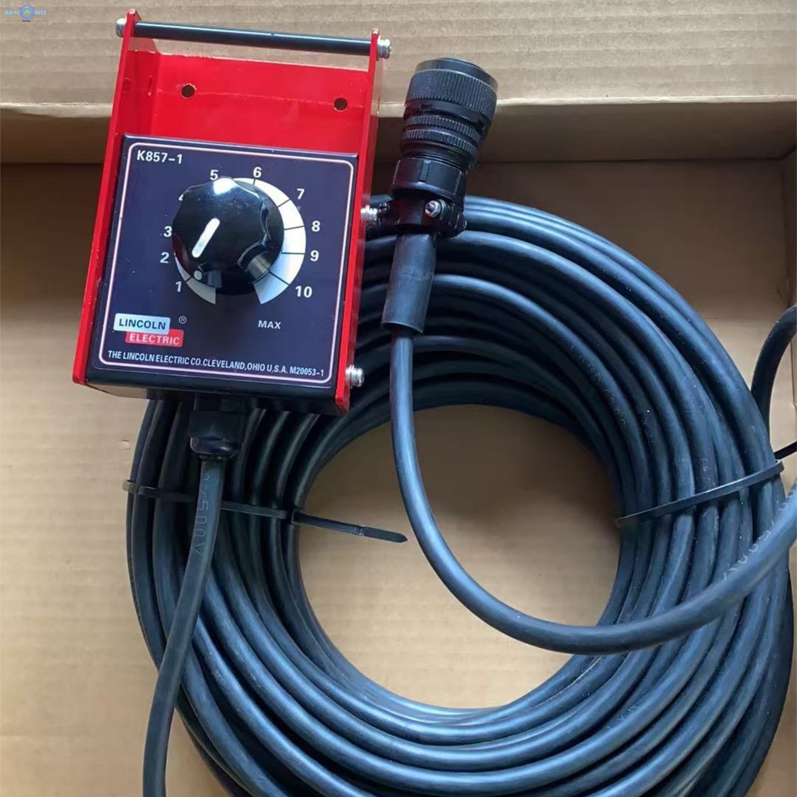 林肯焊机DC400DC600远程遥控盒K857-1 带有6芯30米控制线和插头